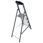 SECURO STUFEN-STEHLEITER ELOXIERT 5 STUFEN