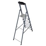 SECURO STUFEN-STEHLEITER ELOXIERT 6 STUFEN