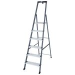 SECURO STUFEN-STEHLEITER ELOXIERT 6 STUFEN