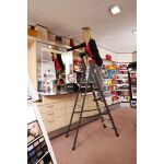 SECURO STUFEN-STEHLEITER ELOXIERT 6 STUFEN