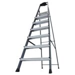 SECURO STUFEN-STEHLEITER ELOXIERT 7 STUFEN