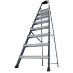 SECURO STUFEN-STEHLEITER ELOXIERT 8 STUFEN