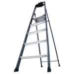 SEPRO S STUFEN-STEHLEITER ELOXIERT 5 STUFEN