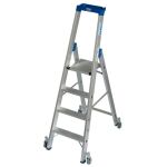 STABILO STUFEN-STEHLEITER, FAHRBAR 4 STUFEN