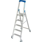 STABILO STUFEN-STEHLEITER, FAHRBAR 5 STUFEN