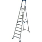 STABILO STUFEN-STEHLEITER, FAHRBAR 10 STUFEN
