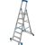 STABILO STUFEN-STEHLEITER, FAHRBAR MIT TRAVERSE 6 STUFEN