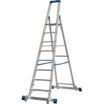 STABILO STUFEN-STEHLEITER, FAHRBAR MIT TRAVERSE 8 STUFEN