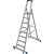 STABILO STUFEN-STEHLEITER, FAHRBAR MIT TRAVERSE 8 STUFEN