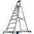 STABILO STUFEN-STEHLEITER, FAHRBAR MIT TRAVERSE 8 STUFEN