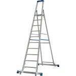 STABILO STUFEN-STEHLEITER, FAHRBAR MIT TRAVERSE 10 STUFEN