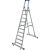 STABILO STUFEN-STEHLEITER, FAHRBAR MIT TRAVERSE 10 STUFEN