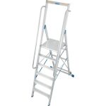 STABILO STUFEN-STEHLEITER MIT GROSSER STANDPLATTFORM 6...