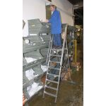 STABILO STUFEN-STEHLEITER MIT GROSSER STANDPLATTFORM 8 STUFEN