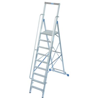STABILO STUFEN-STEHLEITER MIT GROSSER STANDPLATTFORM 9 STUFEN