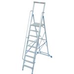 STABILO STUFEN-STEHLEITER MIT GROSSER STANDPLATTFORM 9...