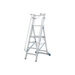 STABILO STUFEN-STEHLEITER MIT GROSSER PLATTFORM U. SICHERHEITSBÜGEL 4 STUFEN