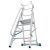 STABILO STUFEN-STEHLEITER MIT GROSSER PLATTFORM U. SICHERHEITSBÜGEL 4 STUFEN