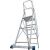 STABILO STUFEN-STEHLEITER MIT GROSSER PLATTFORM U. SICHERHEITSBÜGEL 6 STUFEN