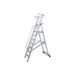 STABILO STUFEN-STEHLEITER MIT GROSSER PLATTFORM U. SICHERHEITSBÜGEL 7 STUFEN