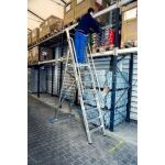 STABILO STUFEN-STEHLEITER MIT GROSSER PLATTFORM U. SICHERHEITSBÜGEL 8 STUFEN