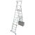 STABILO TELESKOP-PLATTFORMLEITER HÖHENVERSTELLBAR 8-10 SPROSSEN