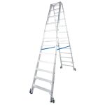 STABILO STUFEN-DOPPELLEITER, FAHRBAR 2x12 STUFEN