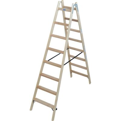 STABILO HOLZ STUFEN/SPROSSEN DOPPELLEITER 2x8