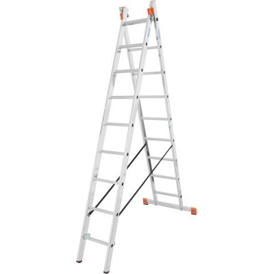 DUBILO SPROSSEN-MEHRZWECKLEITER, ZWEITEILIG 2x9 SPROSSEN