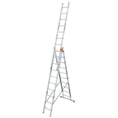 TRIBILO SPROSSEN-VIELZWECKLEITER, DREITEILIG 3x10 SPROSSEN