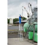 STABILO SPROSSEN-VIELZWECKLEITER, DREITEILIG, WANDLAUFROLLEN 3x12 SPROSSEN