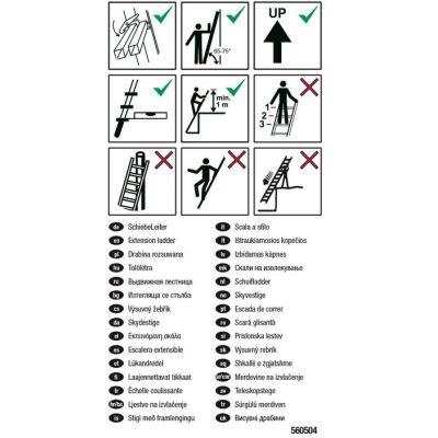 ETIKETT INFO SCHIEBELEITERN 51x99 MM, 5 STÜCK