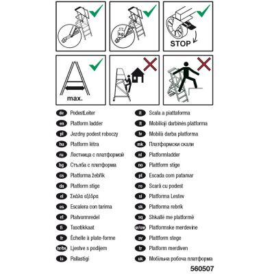 ETIKETT INFO PODESTLEITERN 51x84 MM, 5 STÜCK