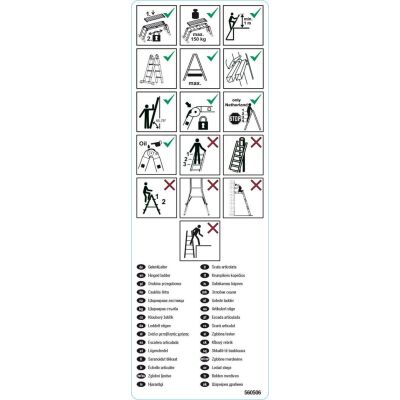 ETIKETT INFO GELENKLEITERN 51x132 MM, 5 STÜCK