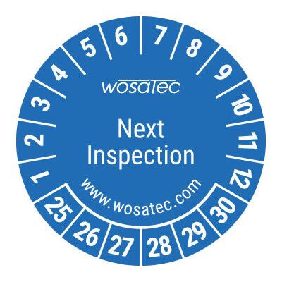 WOSATEC PRÜFPLAKETTEN Ø 30 MM 250 STÜCK