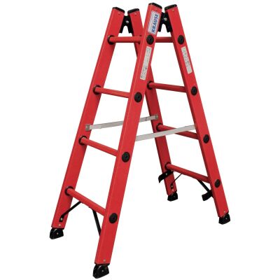 VOLLKUNSTSTOFF-SPROSSEN-DOPPELLEITER 2x4 SPROSSEN