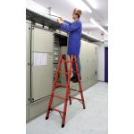 VOLLKUNSTSTOFF-SPROSSEN-DOPPELLEITER 2x5 SPROSSEN