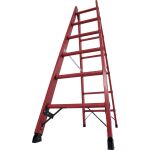 VOLLKUNSTSTOFF-SPROSSEN-DOPPELLEITER 2x6 SPROSSEN