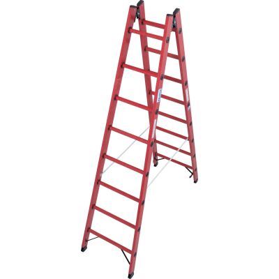 VOLLKUNSTSTOFF-SPROSSEN-DOPPELLEITER 2x8 SPROSSEN