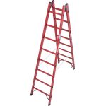 VOLLKUNSTSTOFF-SPROSSEN-DOPPELLEITER 2x8 SPROSSEN