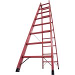 VOLLKUNSTSTOFF-SPROSSEN-DOPPELLEITER 2x8 SPROSSEN