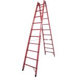 VOLLKUNSTSTOFF-SPROSSEN-DOPPELLEITER 2x10 SPROSSEN