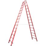 VOLLKUNSTSTOFF-SPROSSEN-DOPPELLEITER 2x14 SPROSSEN