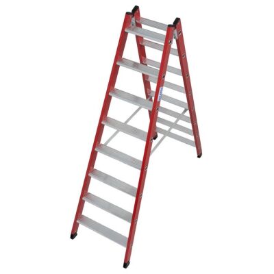 KUNSTSTOFF-STUFEN-DOPPELLEITER 2x8 STUFEN