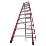 KUNSTSTOFF-STUFEN-DOPPELLEITER 2x10 STUFEN