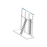 STABILO STUFEN-REGALLEITER MIT 1 PAAR EINHÄNGEHAKEN...