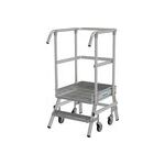 STABILO PODESTLEITER FAHRBAR, EINSEITIG BEGEHBAR, PROFILROST MIT R13-STUFEN, 2 STUFEN