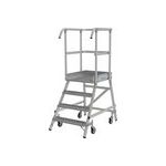 STABILO PODESTLEITER FAHRBAR, EINSEITIG BEGEHBAR, PROFILROST MIT R13-STUFEN, 4 STUFEN