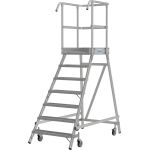 STABILO PODESTLEITER FAHRBAR, EINSEITIG BEGEHBAR, PROFILROST MIT R13-STUFEN, 7 STUFEN