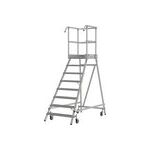 STABILO PODESTLEITER FAHRBAR, EINSEITIG BEGEHBAR, PROFILROST MIT R13-STUFEN, 8 STUFEN
